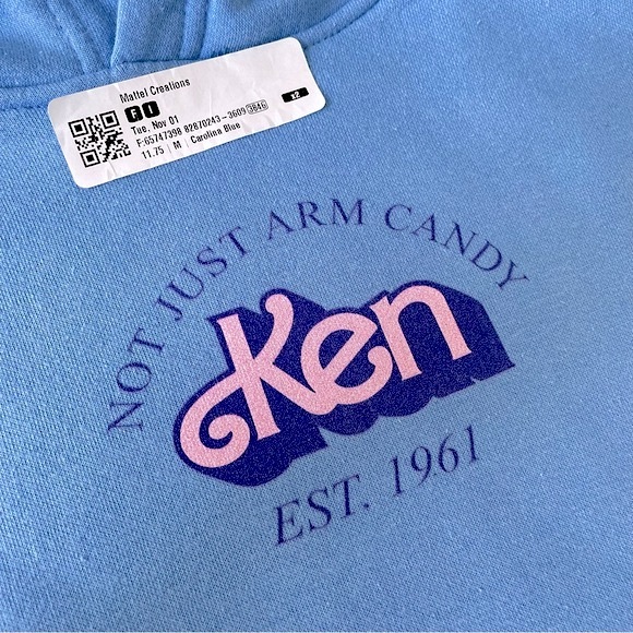 Mattel Creations Barbie Signature Kencore™ Not Just Arm Candy Unisex Hoodie - Picture 5 of 9